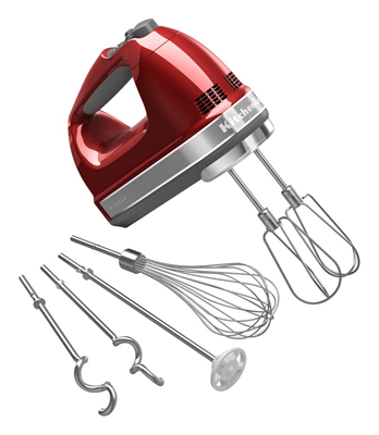 9 Speed Hand Mixer - Candy Apple Red