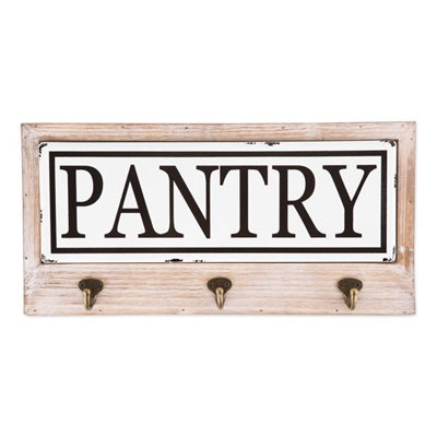 DII Vintage Enamelware Tile Pantry Hook Sign