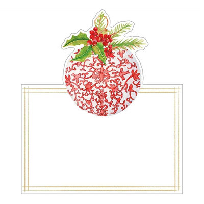 Caspari Place Cards - Ornaments