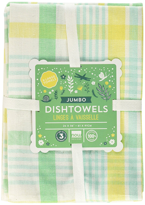 Now Desings Jumbo Pure Kitchen Towel Set of 3 - Spring Meadow 
