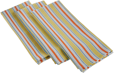 Mahogany Planter's Yellow Stripe Kitchen Towel - Set of 3 