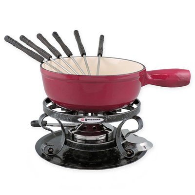 Swissmar Lugano Cheese Fondue Set - Cherry Red 