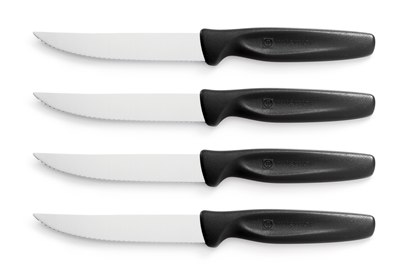 Wusthof Zest Serrated 4" Black Handle Steak Knife Set (4)