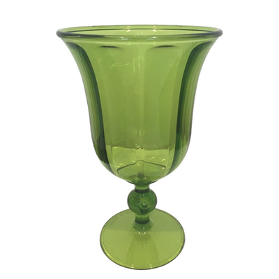 Caspari Acrylic 15oz Goblet - Emerald Green 