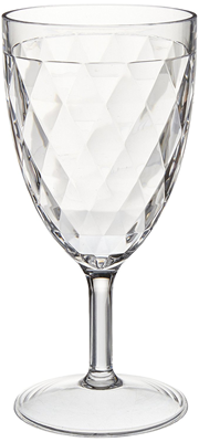 Prodyne Acrylic Diamond-Cut 14 oz. Stem Wine 