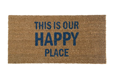  "This Is Our Happy Place" Coir Door Mat