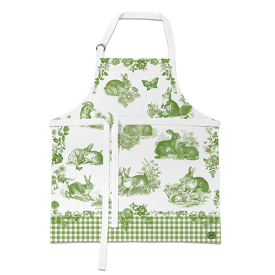 Michel Design Works Cotton Apron - Bunny Toile 