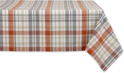 DII Autumn Afternoon Plaid Tablecloth - 60" x 84" 