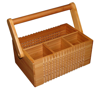 Totally Bamboo Lattice Flatware Caddy