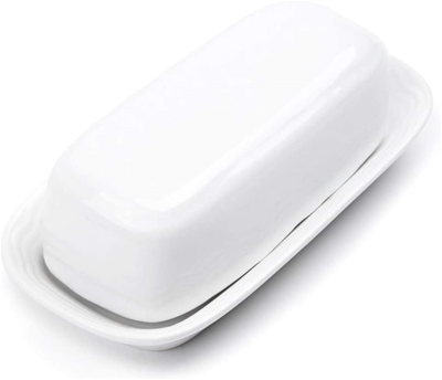 Fox Run Long Butter Dish - White