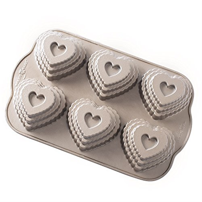 Nordic Ware Tiered Heart Cakelet Pan 