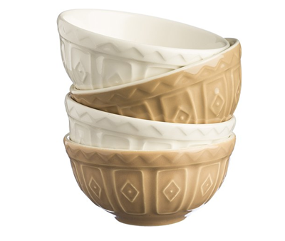 Mason Cash Cane and Cream Prep Bowls - Set of 4