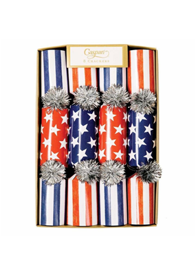 Caspari Red, White & Blue Celebration Crackers