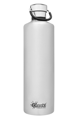 Cheeki Classic 34oz Insulated Bottle - Silver 
