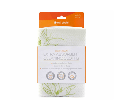 Full Circle Clean Again Super Absorbent Cleaning Cloths - Tree Buds