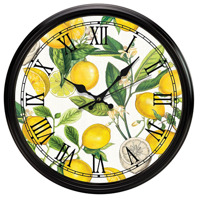 Michel Design Works Lemon Basil Kitchen Clock 