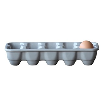 Stoneware Egg Holder, Grey