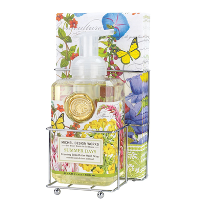 Michel Design Works Summer Days Foaming Hand Soap & Napkin Caddy Gift Set 