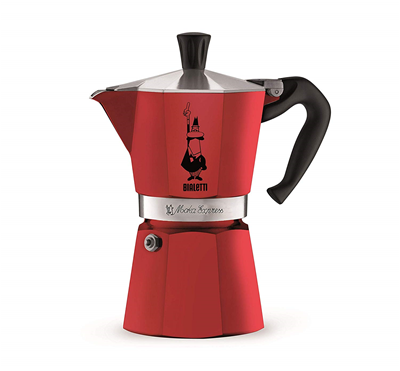 Bialetti Moka Stove Top Expresso Maker 6 Cup - Red 
