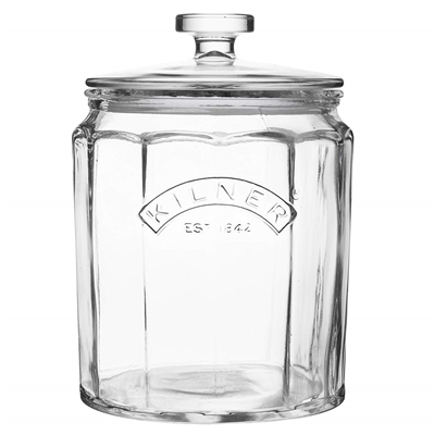 Kilner Facetted Glass Storage Jar - 125 Fl Oz