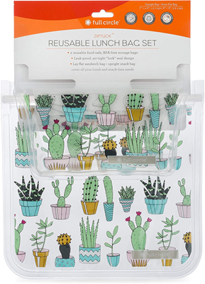 Full Circle ZipTuck Reusable Lunch Set - Palm Leaves 
