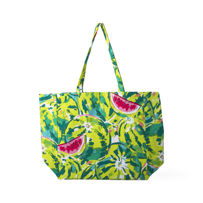 now design Watermelon Print Market Tote