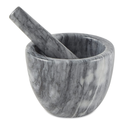 RSVP Grey Marble Mortar & Pestle