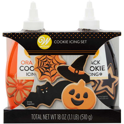 Halloween Black and Orange Cookie Icing Set