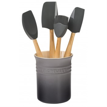 Le Creuset Craft Series 5-Piece Utensil Set with Crock - Oyster 