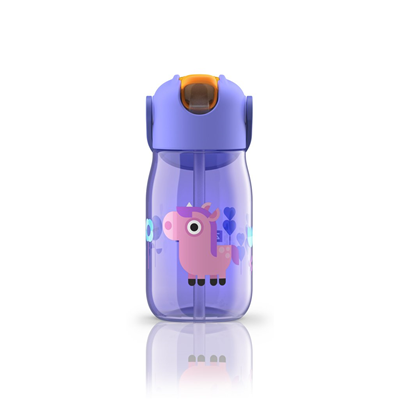ZOKU Kids Flip Straw Bottle - Purple Pony  
