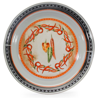 Golden Rabbit Enamelware Large Tray - Chilli Pepper 