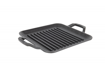 Lodge Chef Collection 11" Square Cast Iron Grill - Double Loop Handle