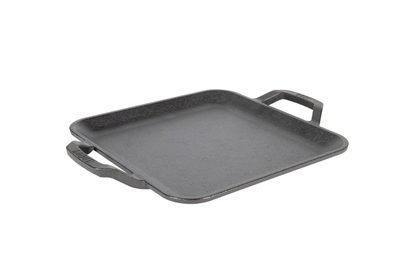 Lodge Chef Collection Square 11" Cast Iron Griddle with Double Loop Handle