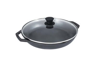 Lodge Chef Collection 12" Cast Iron Skillet with Glass lid