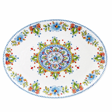 Le Cadeaux Oval Platter - Madrid White 