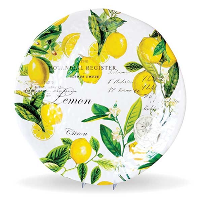 Lemon Basil Large Round Serveware Platter