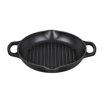 Le Creuset Signature 9.75" Deep Round Grill Pan - Licroice 