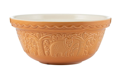 Mason Cash In the Forest Ochre Bear Embossed Mixing Bowl - 2.15 Quart