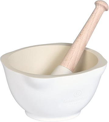 Emile Henry Mortar & Pestle - Flour 