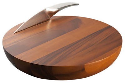 Nambe Harmony Cheese Board with Knife