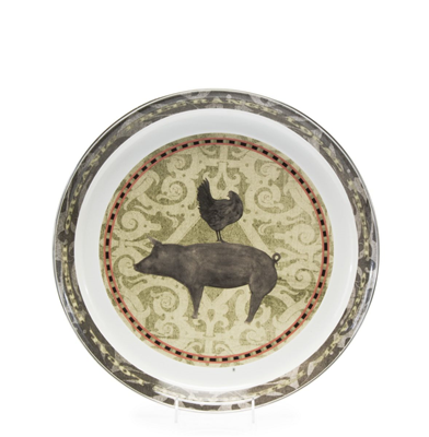 Golden Rabbit Enamelware Medium Tray - Farm to Table 