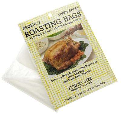 Regency Wraps Oven Roasting Bag with Oven Safe Twist Ties