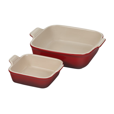 Le Creuset Heritage Square Baking Dishes, Set of 2 - Cerise