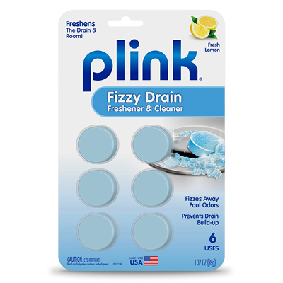 Plink Fizzy Drain Freshener & Cleaner, Lemon Scent - 6 Tabs