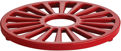 Tramontina Enameled Cast Iron Round Trivet - Red