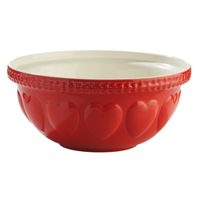 Mason Cash Red Heart Mixing Bowl - 4.25qt 