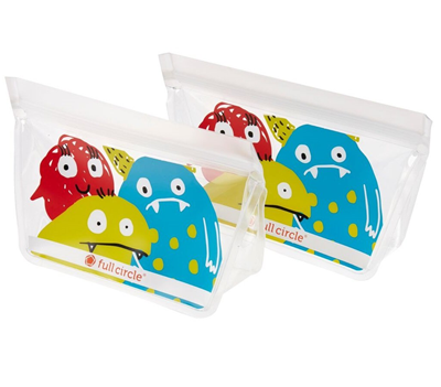 Full Circle ZipTuck Reusable Snack Bag Set - Monster 