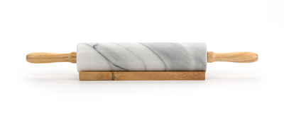 RSVP White Marble Rolling Pin