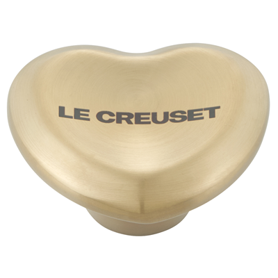 Le Creuset Gold Color Heart Shaped Knob