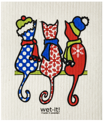 Swedish Treasures Wet-It Swedish Dishcloths - Cold Cats 